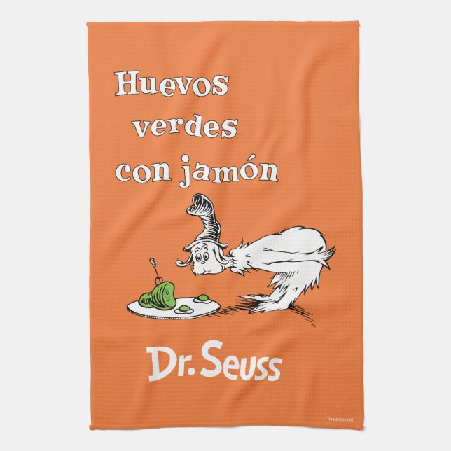 Dr. Seuss Spanish Green Eggs and Ham Tea Towel (Vertical)