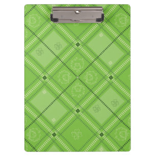 Dr. Seuss   St. Patrick's Day Plaid Pattern Clipboard