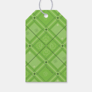 Dr. Seuss   St. Patrick's Day Plaid Pattern Gift Tags