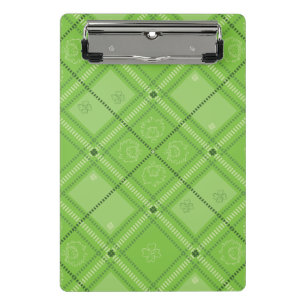 Dr. Seuss   St. Patrick's Day Plaid Pattern Mini Clipboard