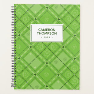 Dr. Seuss   St. Patrick's Day Plaid Pattern Planner