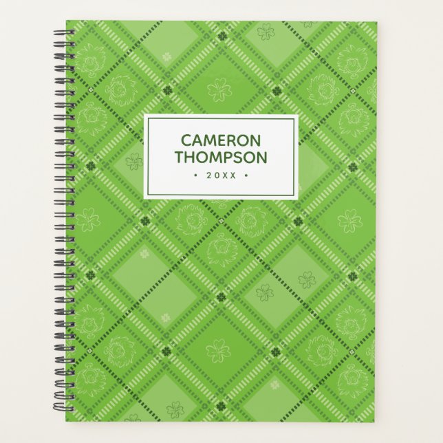 Dr. Seuss | St. Patrick's Day Plaid Pattern Planner (Front)