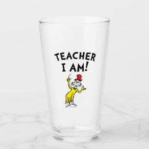 Dr. Seuss Teacher I Am! Glass