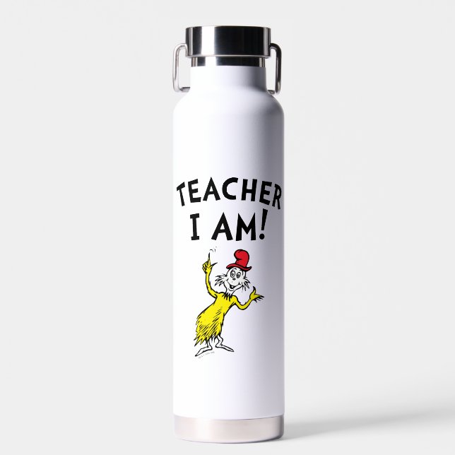 Dr. Seuss | Teacher I Am! Water Bottle (Front)