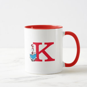 Dr. Seuss The Cat in the Hat - Reading Monogram K Mug