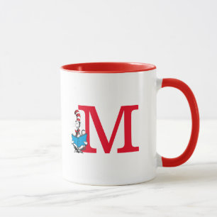 Dr. Seuss The Cat in the Hat - Reading Monogram M Mug