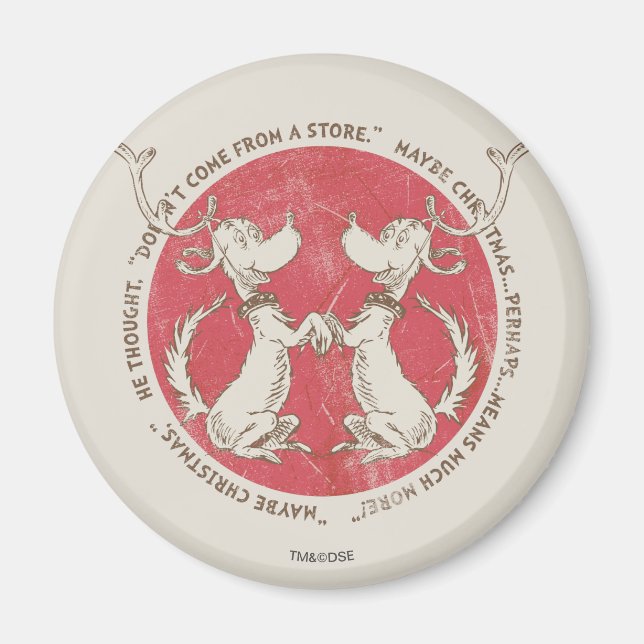 Dr Seuss | The Grinch | Max - Christmas Quote Magnet (Front)