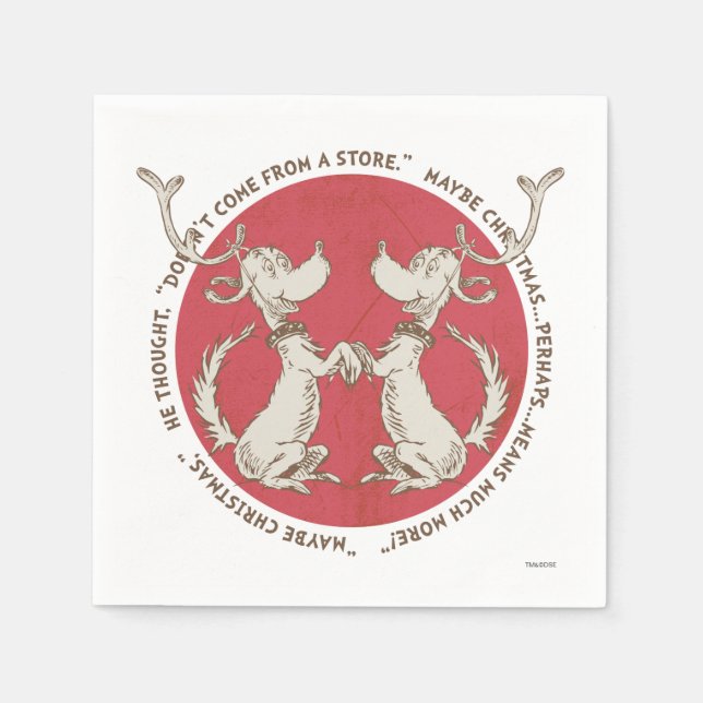 Dr. Seuss | The Grinch | Max - Christmas Quote Napkin (Front)