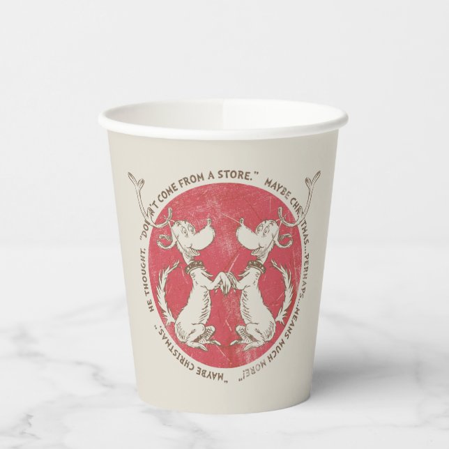Dr. Seuss | The Grinch | Max - Christmas Quote Paper Cups (Left)