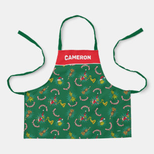 Dr. Seuss   The Grinch   Merry Grinchmas Pattern Apron