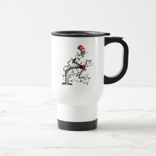 Dr. Seuss | The Grinch | Mischievous Cat in the Ha Travel Mug (Right)
