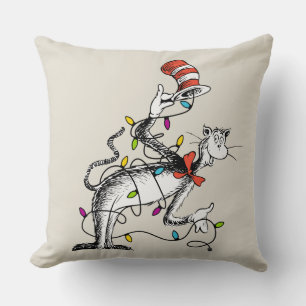 Dr Seuss   The Grinch   Mischievous Cat in the Hat Cushion