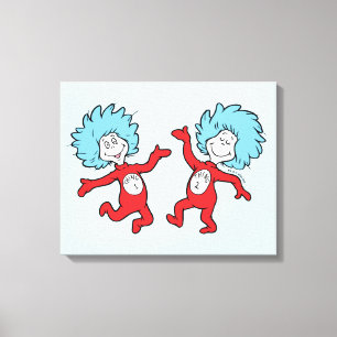 Dr. Seuss Thing 1 and Thing 2 Character Canvas Print