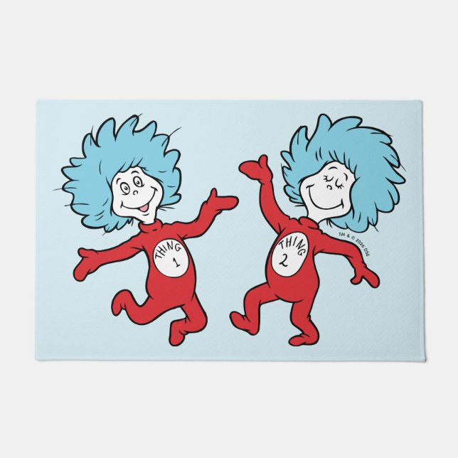 Dr. Seuss Thing 1 and Thing 2 Character Doormat (Front)