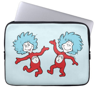 Dr. Seuss Thing 1 and Thing 2 Character Laptop Sleeve