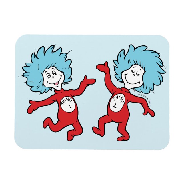 Dr. Seuss Thing 1 and Thing 2 Character Magnet (Horizontal)