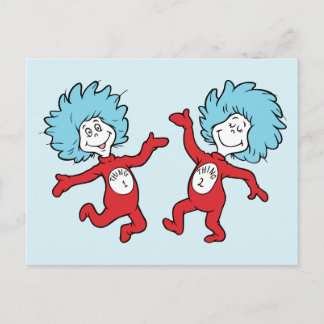 Dr. Seuss Thing 1 and Thing 2 Character Postcard