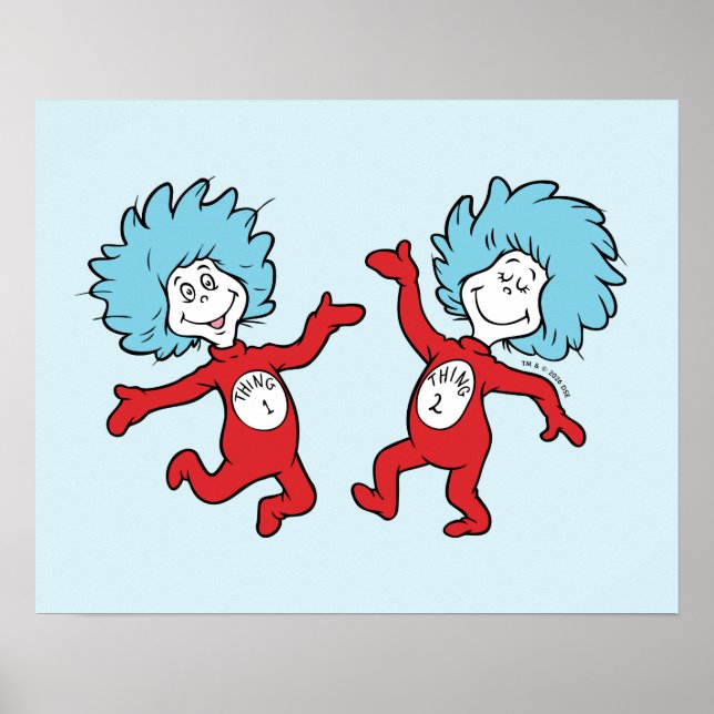 Dr. Seuss Thing 1 and Thing 2 Character Poster (Front)