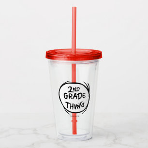 Dr. Seuss   Thing 1 Thing 2 - 2nd Grade Thing Acrylic Tumbler