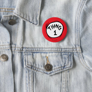 Dr. Seuss   Thing 1 Thing 2 - Thing 1 6 Cm Round Badge