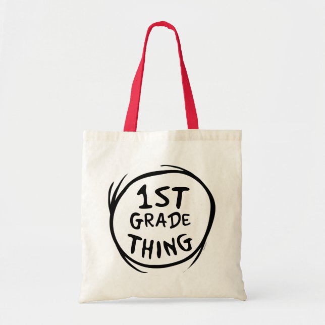 Dr. Seuss | Thing One Thing Two - 1st Grade Thing Tote Bag (Front)
