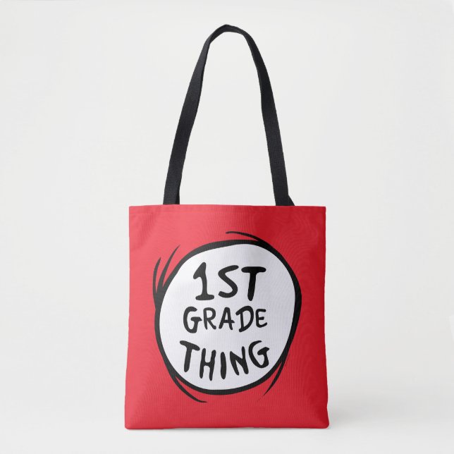Dr. Seuss | Thing One Thing Two - 1st Grade Thing Tote Bag (Front)