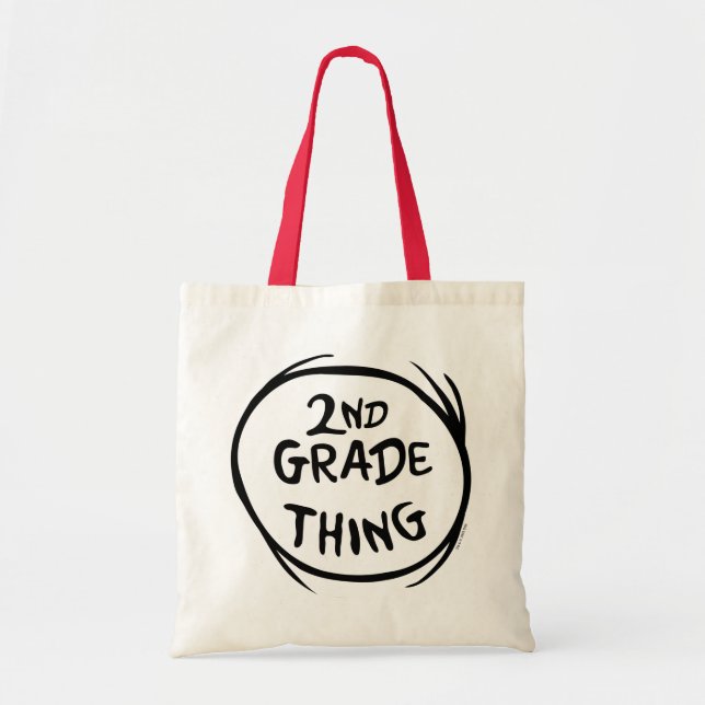 Dr. Seuss | Thing One Thing Two - 2nd Grade Thing Tote Bag (Front)