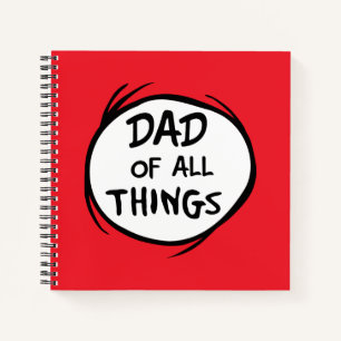 Dr. Seuss Thing One Thing Two - Dad of all Things Notebook