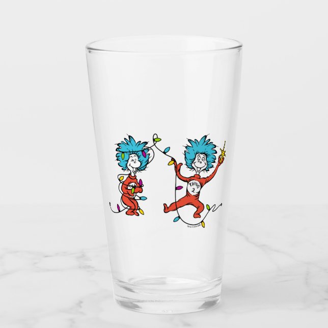 Dr. Seuss | Thing One & Thing Two Dancing Glass (Front)