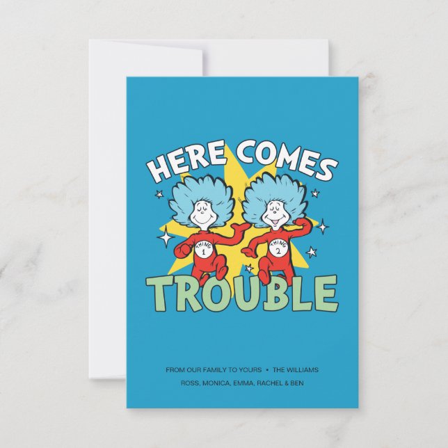 Dr. Seuss | Thing One Thing Two Here Comes Trouble Card (Front)