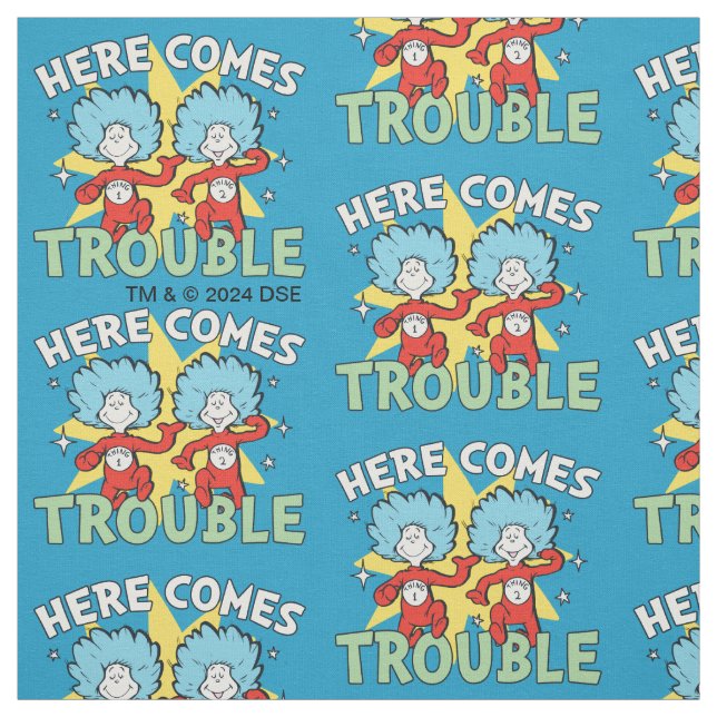 Dr. Seuss | Thing One Thing Two Here Comes Trouble Fabric (Swatch)
