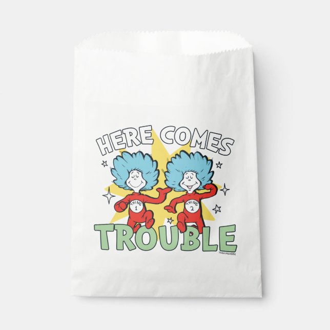 Dr. Seuss | Thing One Thing Two Here Comes Trouble Favour Bags (Front)