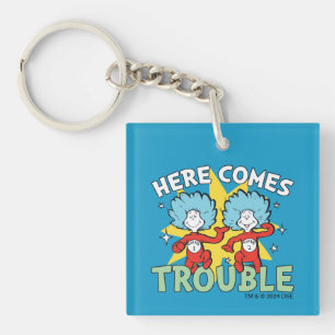 Dr. Seuss   Thing One Thing Two Here Comes Trouble Key Ring