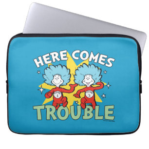 Dr. Seuss   Thing One Thing Two Here Comes Trouble Laptop Sleeve