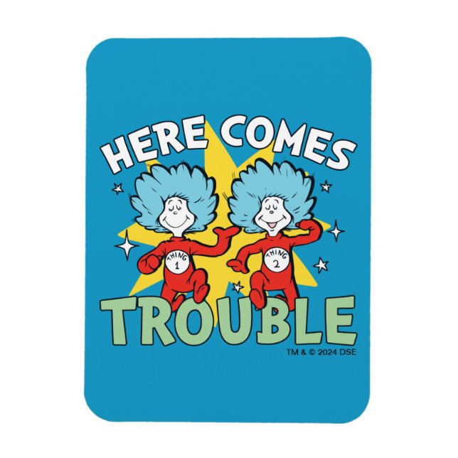 Dr. Seuss | Thing One Thing Two Here Comes Trouble Magnet (Vertical)