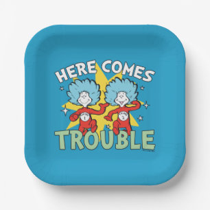 Dr. Seuss   Thing One Thing Two Here Comes Trouble Paper Plate