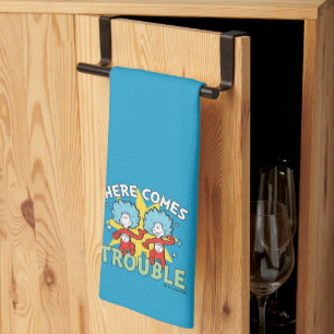 Dr. Seuss Thing One Thing Two Here Comes Trouble Tea Towel