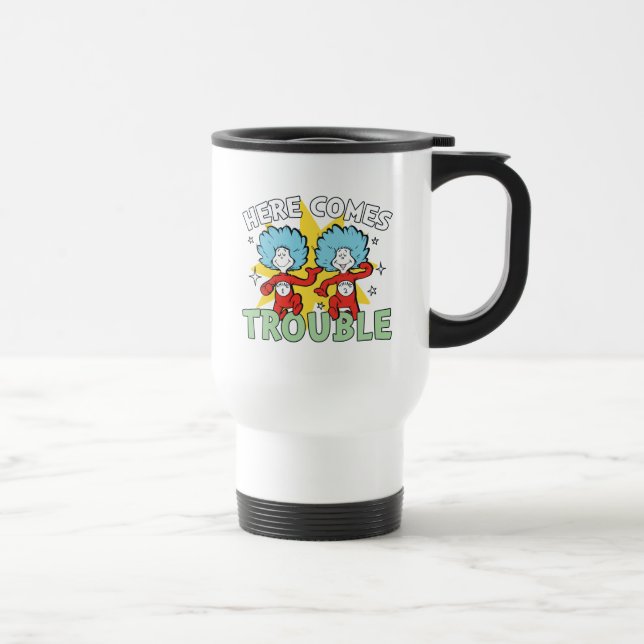 Dr. Seuss | Thing One Thing Two Here Comes Trouble Travel Mug (Right)