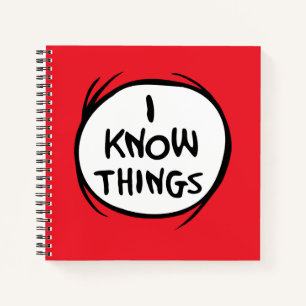 Dr. Seuss   Thing One Thing Two - I Know Things Notebook