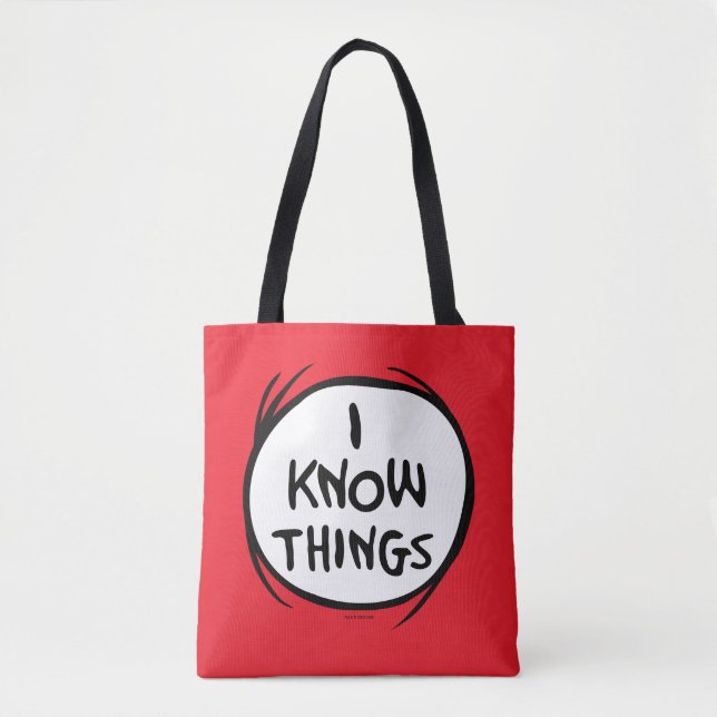Dr. Seuss | Thing One Thing Two - I Know Things Tote Bag (Front)