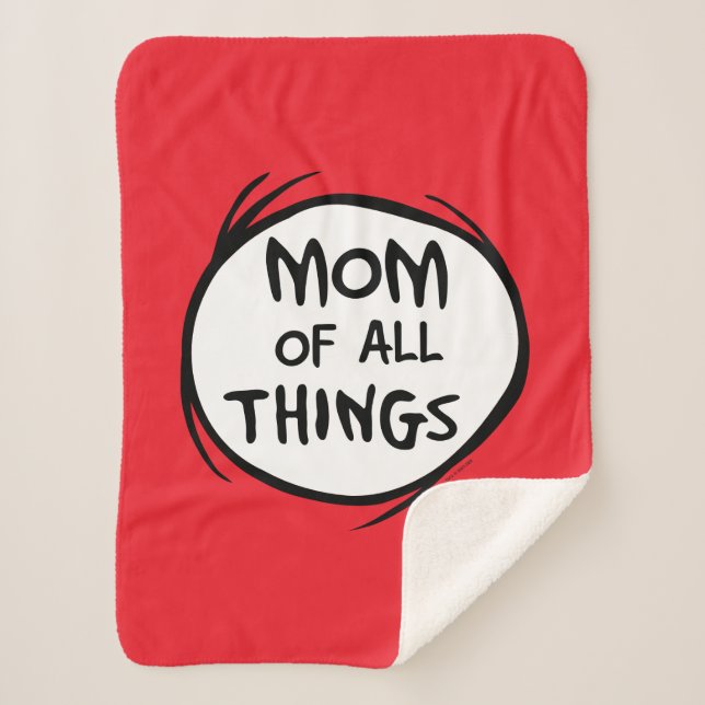 Dr. Seuss Thing One Thing Two - Mum of all Things Sherpa Blanket (Front)
