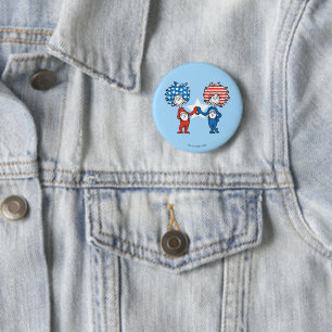 Dr. Seuss   Thing One Thing Two Patriotic Graphic 6 Cm Round Badge