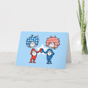Dr. Seuss Thing One Thing Two Patriotic Graphic Card