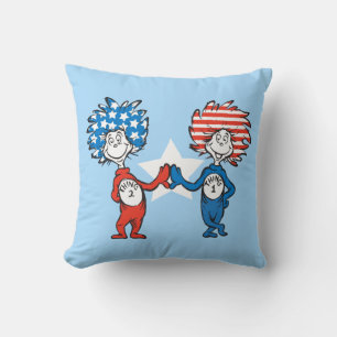 Dr. Seuss   Thing One Thing Two Patriotic Graphic Cushion