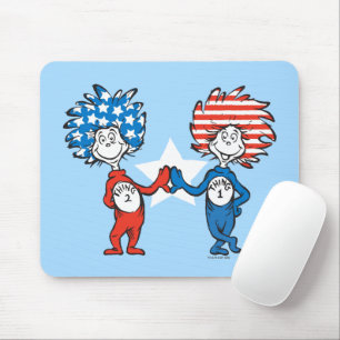 Dr. Seuss Thing One Thing Two Patriotic Graphic Mouse Mat