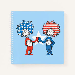 Dr. Seuss   Thing One Thing Two Patriotic Graphic Notebook