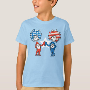 Dr. Seuss Thing One Thing Two Patriotic Graphic T-Shirt