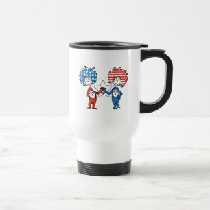 Dr. Seuss   Thing One Thing Two Patriotic Graphic Travel Mug