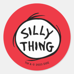Dr. Seuss   Thing One Thing Two - Silly Thing Classic Round Sticker