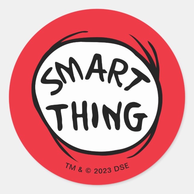 Dr. Seuss | Thing One Thing Two - Smart Thing Classic Round Sticker (Front)